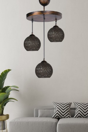 Crayon 3 Piece Chandelier Green Brown