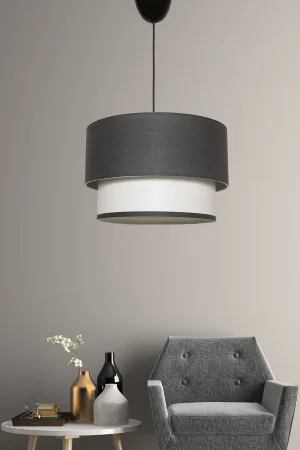 Tubol Single Pendant Anthracite White