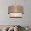 Tubol Single Pendant Wicker Cream