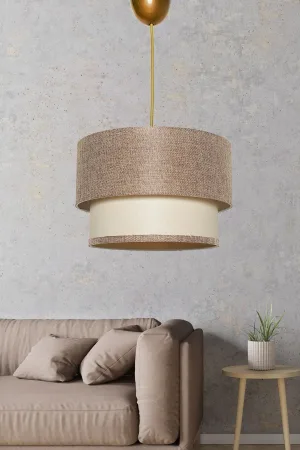 Tubol Single Pendant Wicker Cream