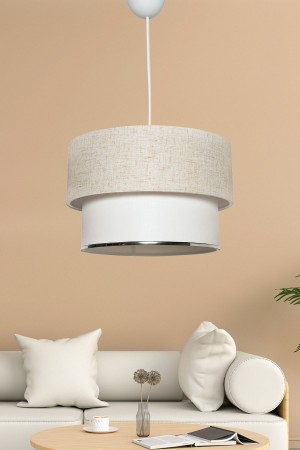 Corbeu Single Pendant Chandelier Cream - White