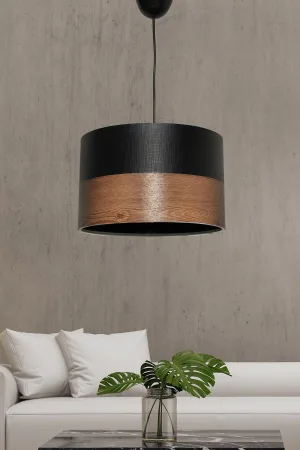 Corbeu Single Pendant Chandelier Black Brown