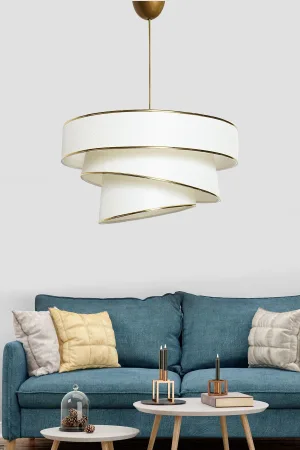 Couper Pendant Chandelier Cream Gold